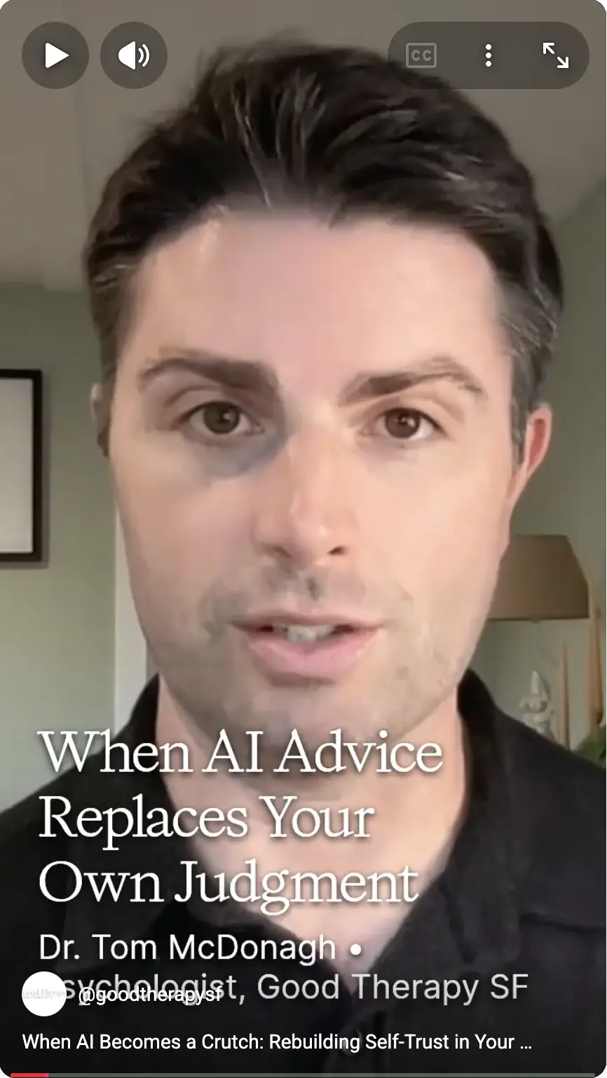 When AI Advice Starts to Replace Your Own Judgment